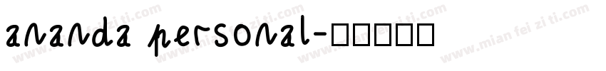 ananda personal字体转换